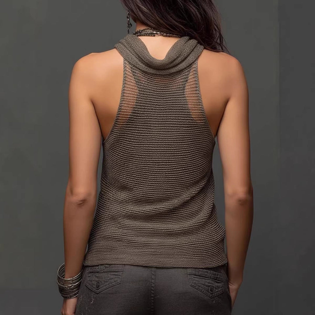 Anjila - Top Halter Em Malha De Malha Dupla