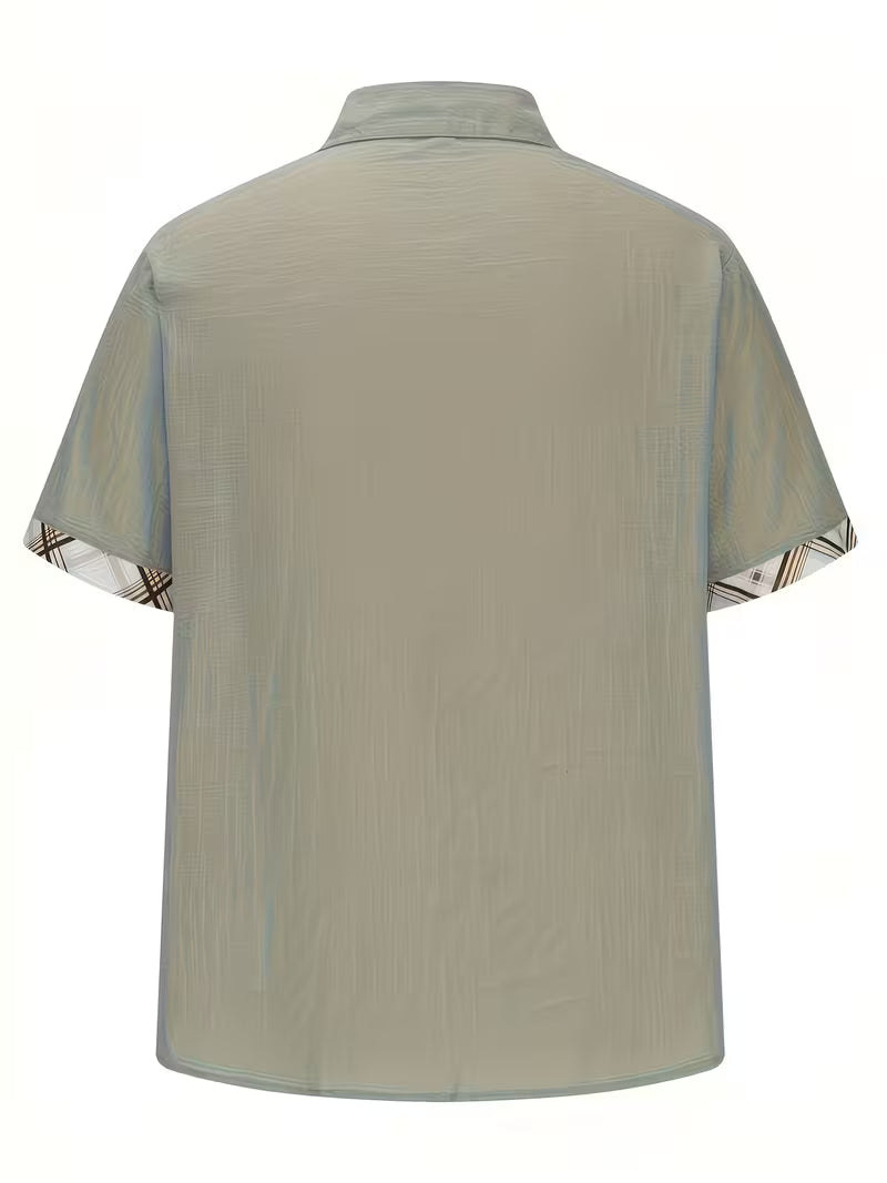 Kolby - Camisa Xadrez Em Patchwork Com Bolso