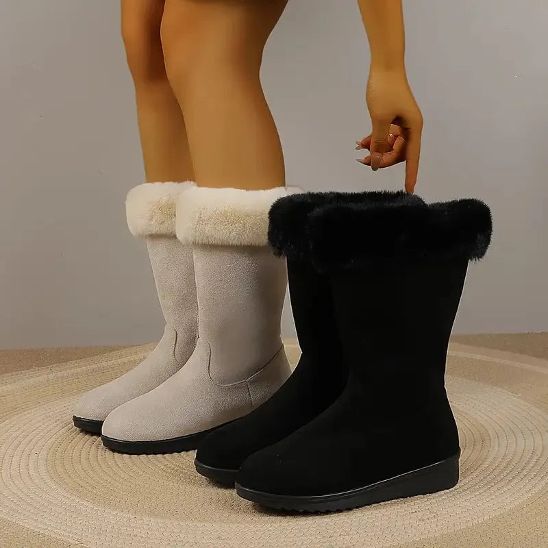Neah - Bota Comprida E Quente Com Fecho De Correr