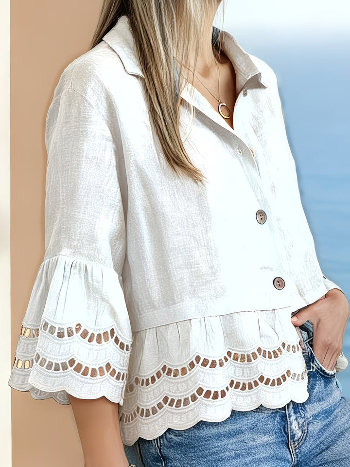 Solenn - Blusa Elegante Com Botões