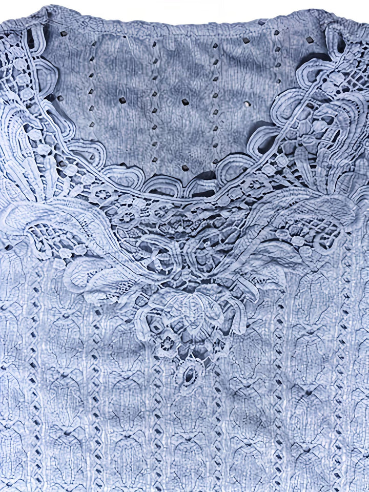 Rickea - Blusa Elegante De Manga Curta