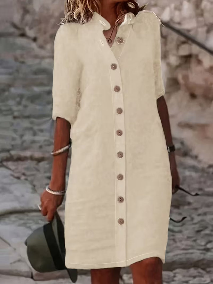 Keiniza - Vestido-Camisa De Manga Curta