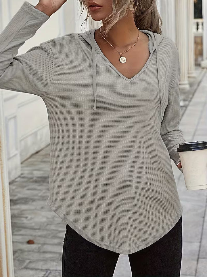 Heydi - Camisola Com Capuz  Manga Comprida e Bainha Curva