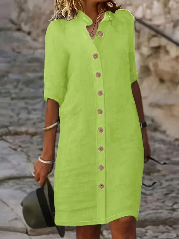 Keiniza - Vestido-Camisa De Manga Curta