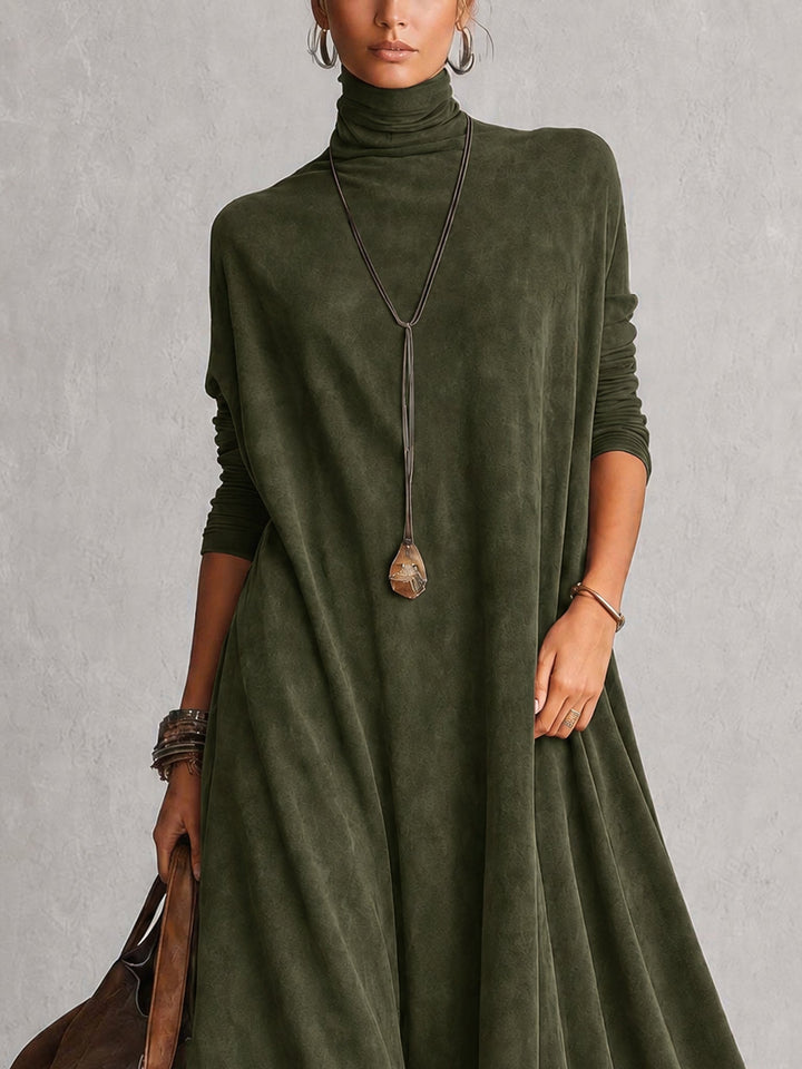 Albria - Vestido Maxi de Manga Comprida com Estilo Vintage