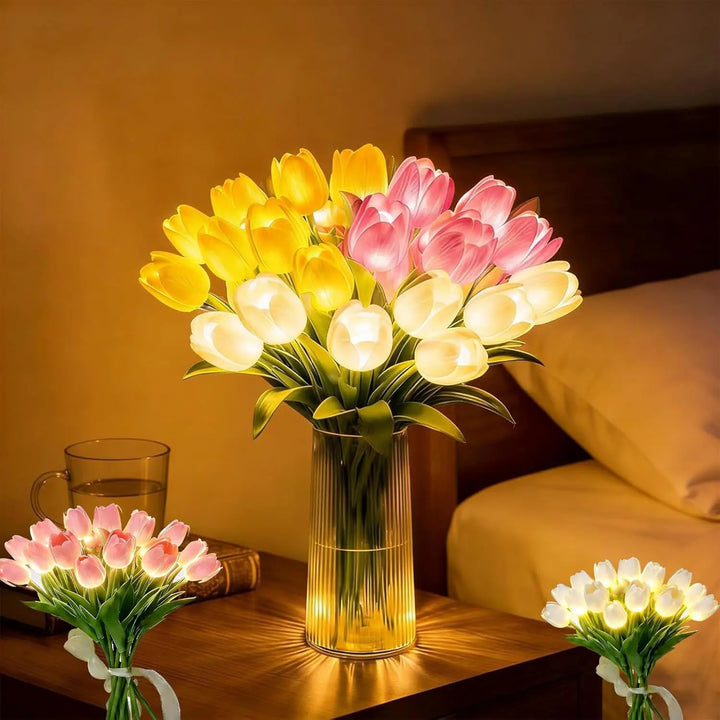 Petaluxe - Elegante Candeeiro LED Em Forma De Vaso De Flores Para Uma Decoração Acolhedora
