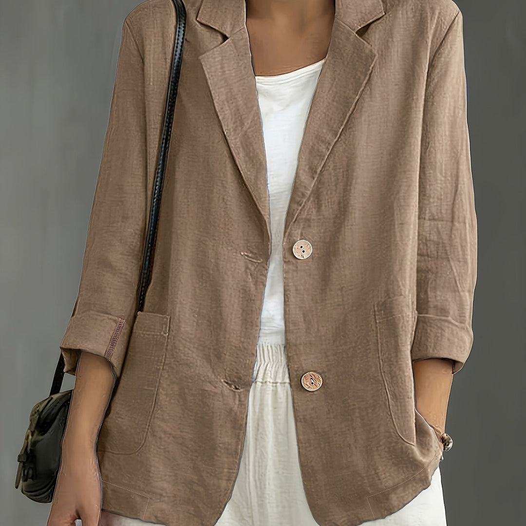 Jayde - Blazer Elegante Em Algodão