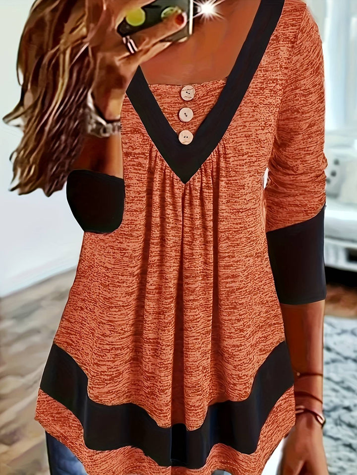 Umangi - Camisola de Manga Comprida Com Botões