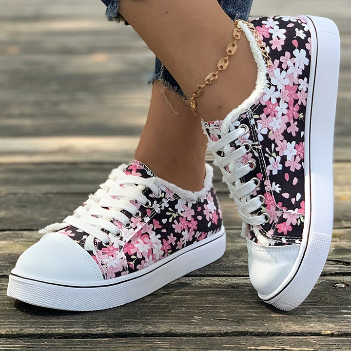 Bristy - Sapatos Com Atacadores e Estampado Floral