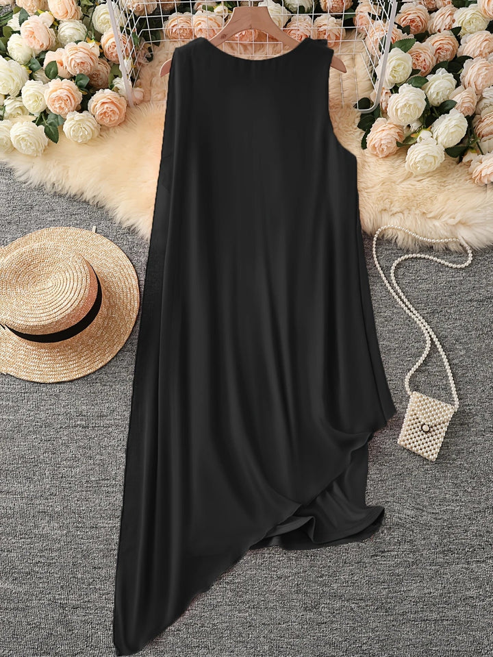 Maren - Vestido Midi Elegante Sem Mangas