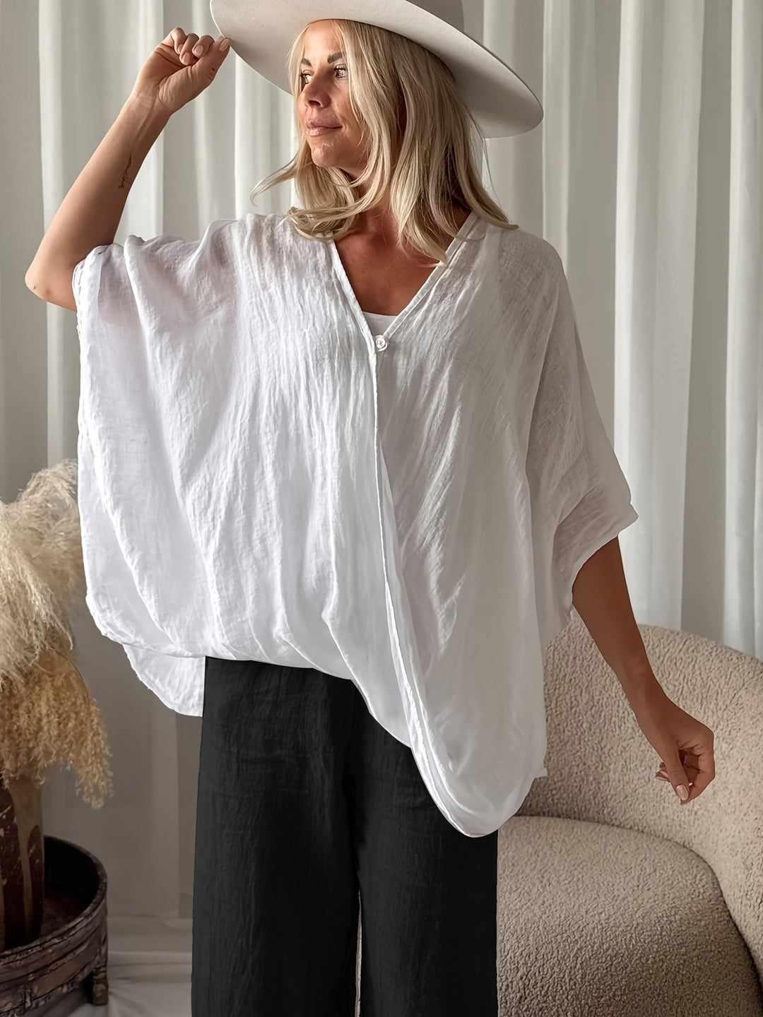 Winnie - Blusa Boémia Com Mangas Largas