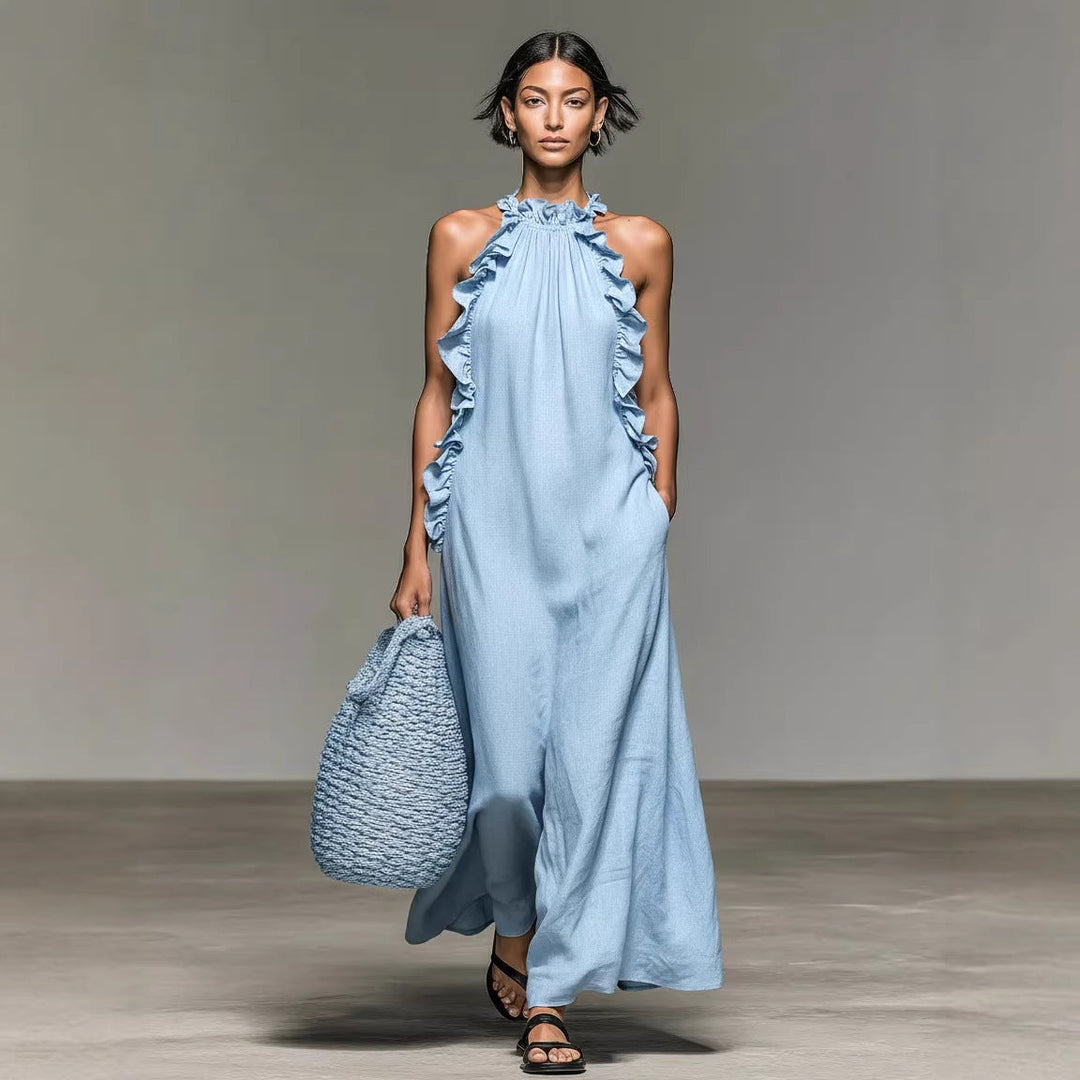 Vasara - Vestido Maxi Boémio Com Folhos