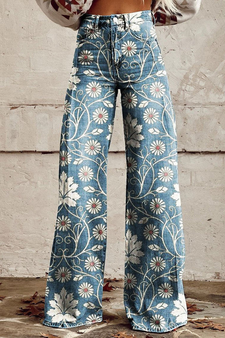 Mailin - Calças Largas Com Estampado