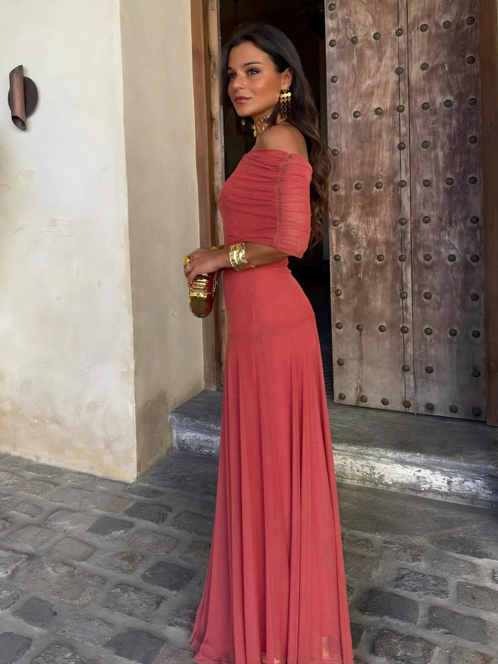 Dainia - Vestido Maxi De Malha Com Um Ombro