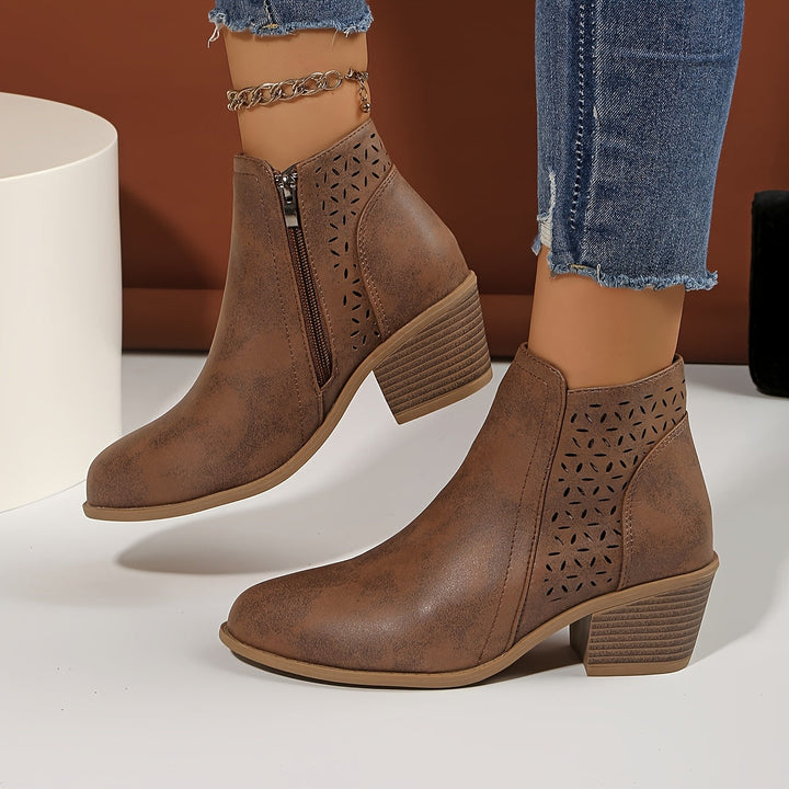 Fredrika - Botas De Cano Curto Respiráveis Com Fecho