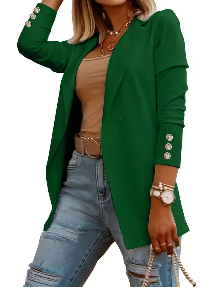 Nikia - Blazer De Manga Comprida Com Botões Decorativos