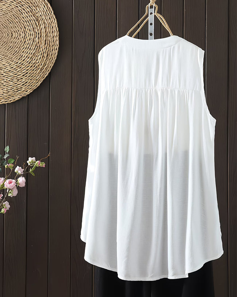 Shilika - Camisola Sem Mangas Com Padrão Floral