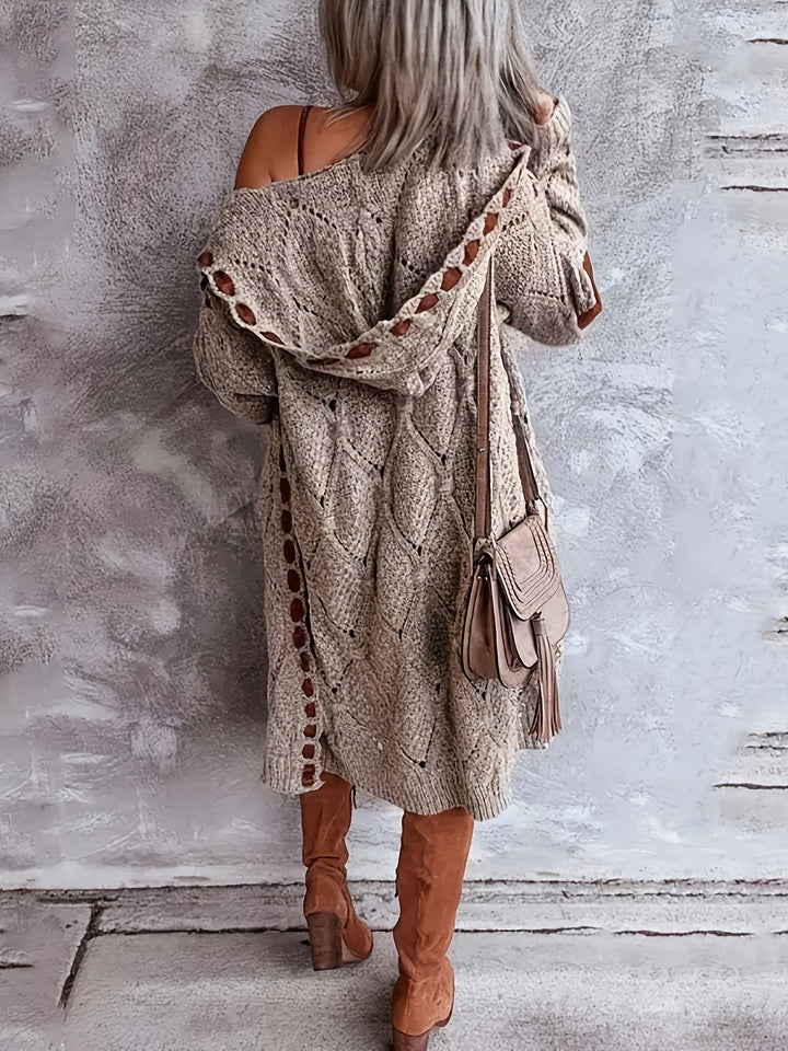 Mohina - Casaco Comprido De Malha Patchwork