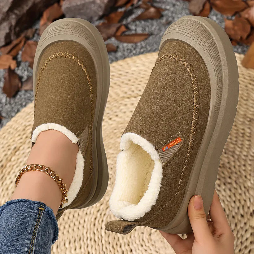Adelya - Sapatos Elegantes Com Forro De Pele Sintética