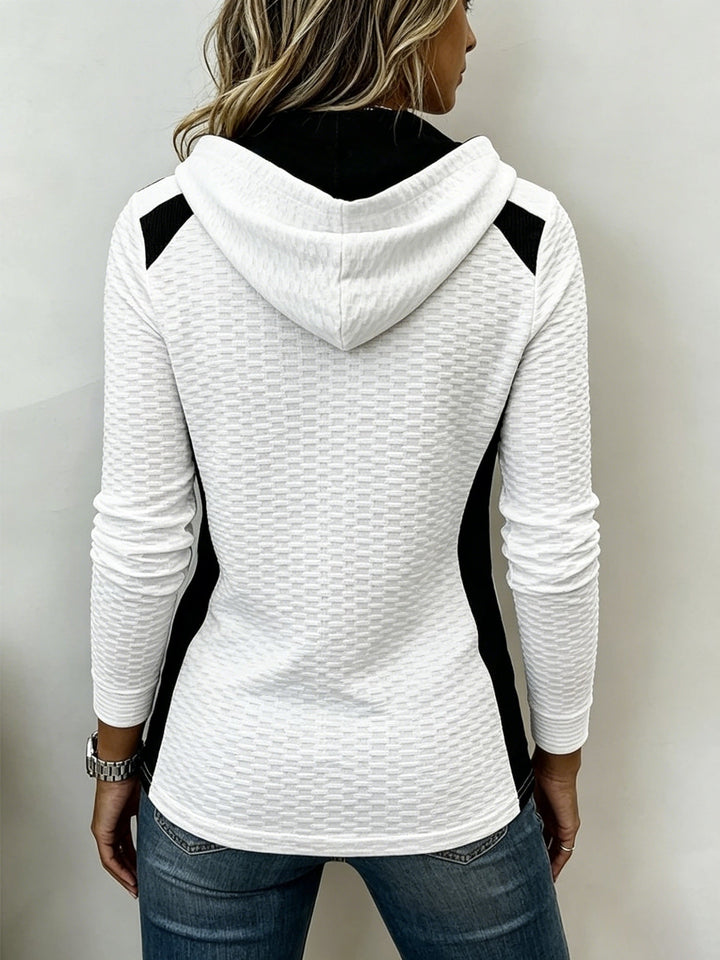Karine - Camisola Casual De Manga Comprida Com Capuz