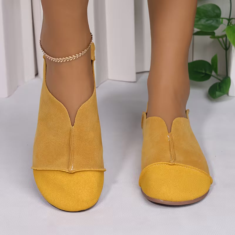 Bethan - Sapatos Rasos Flexíveis e Dobráveis Com Biqueira Quadrada