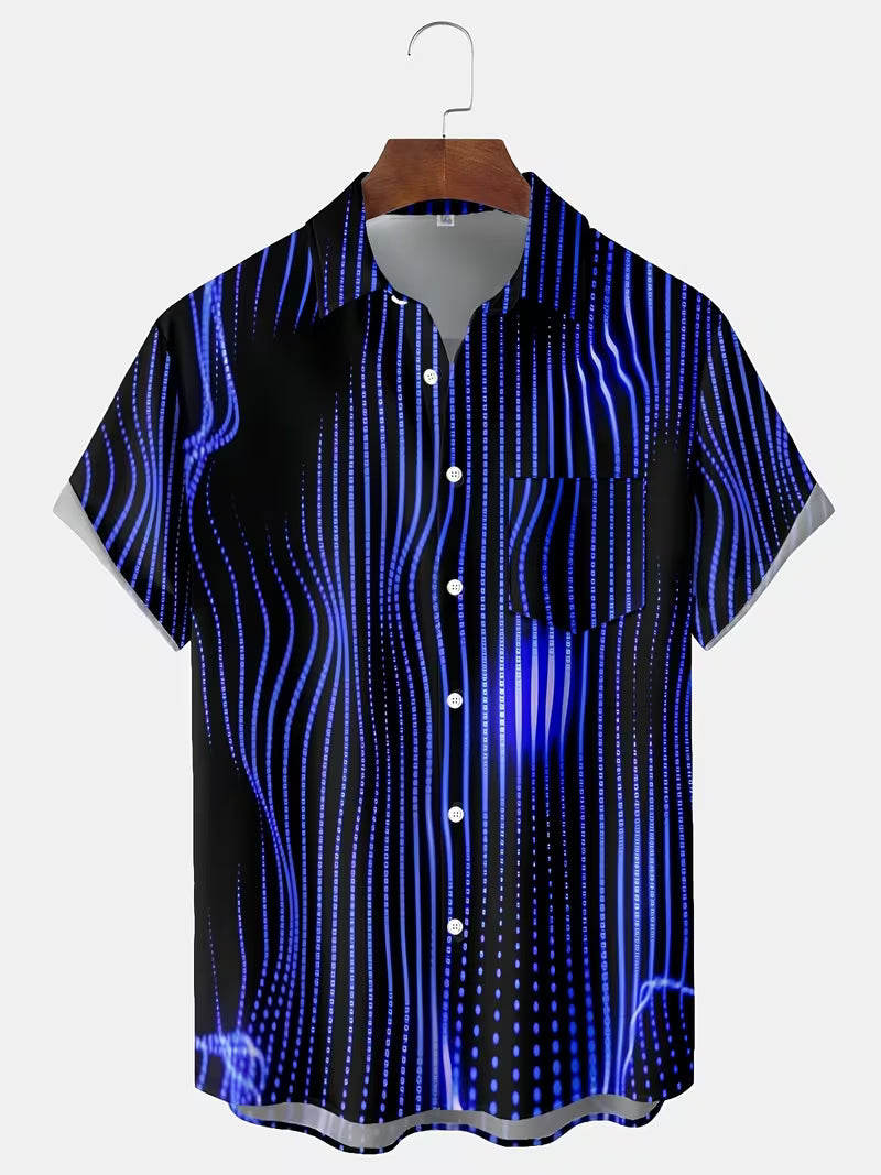 Ludwig - Camisa Casual Com Estampado De Riscas Artísticas