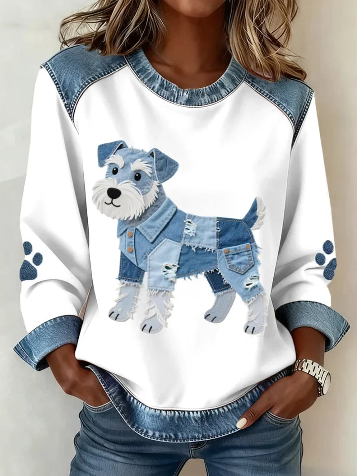 Lilah - Camisola Com Estampado De Dachshund E Patchwork