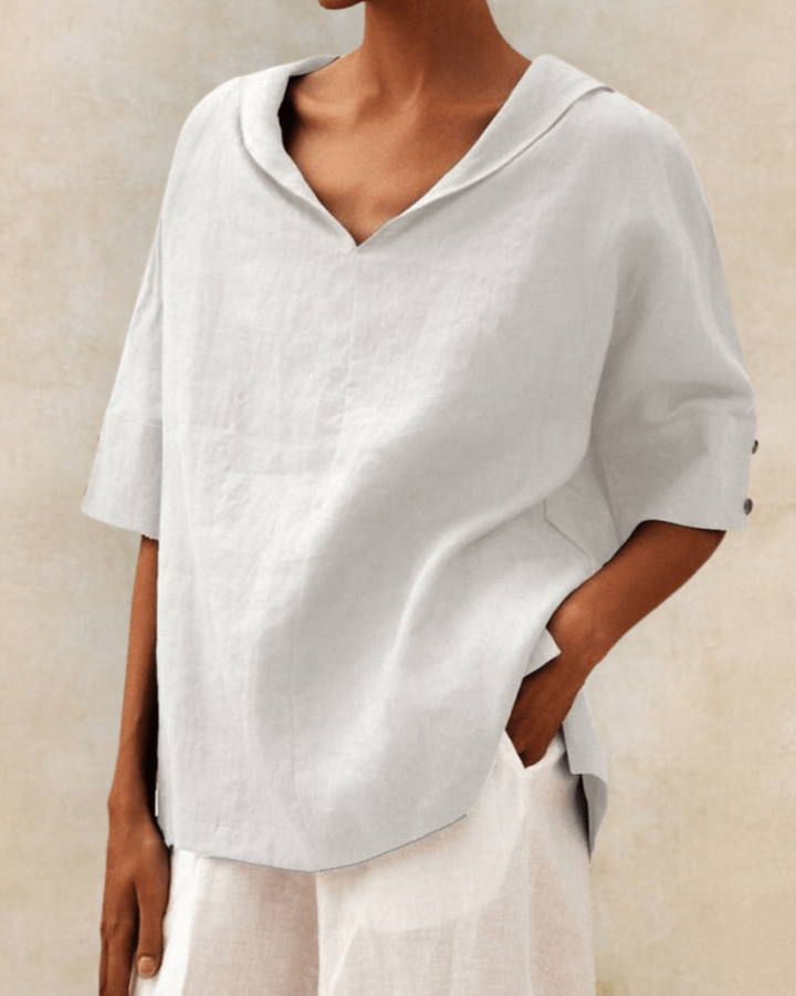 Marsica - Blusa De Linho Arejada Com Corte Largo