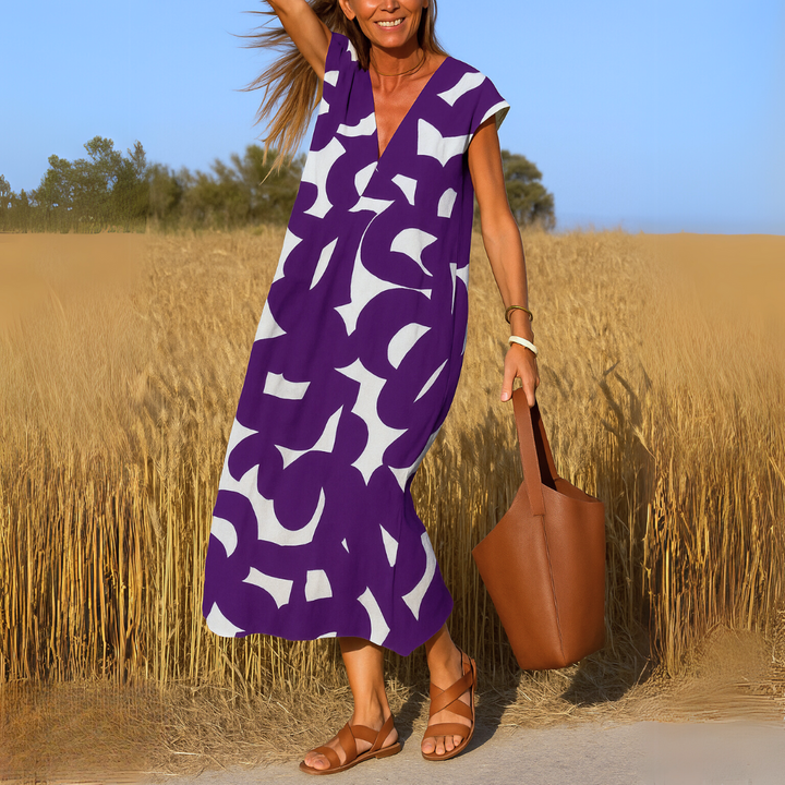 Gabby - Vestido Comprido Com Decote Em V