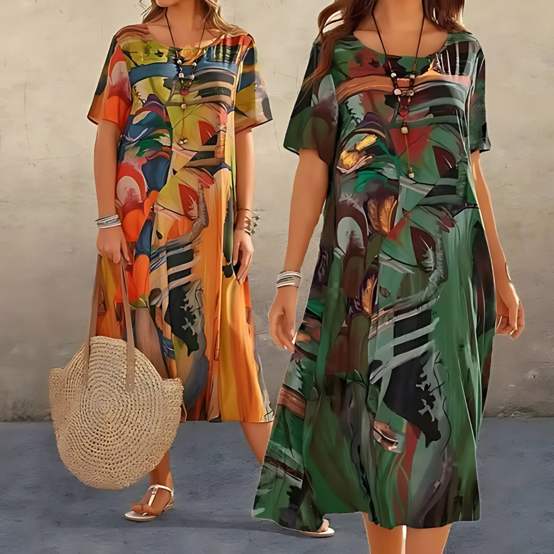 Filomena - Vestido Floral Confortável