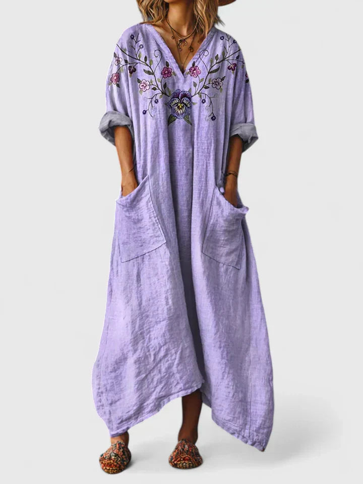 Chathumi - Vestido Elegante Com Estampado
