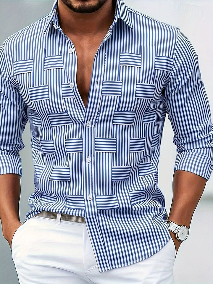 Emmerson - Camisa De Manga Comprida Às Riscas Estilo Vintage
