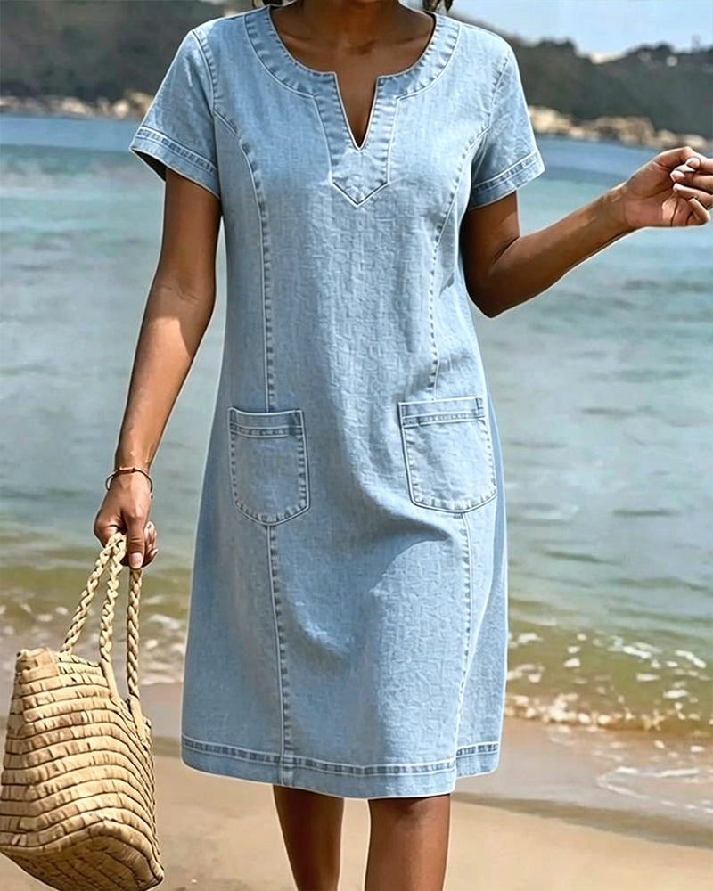 Kailee - Vestido De Manga Curta Com Bolsos