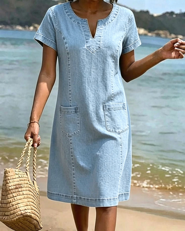 Kailee - Vestido De Manga Curta Com Bolsos