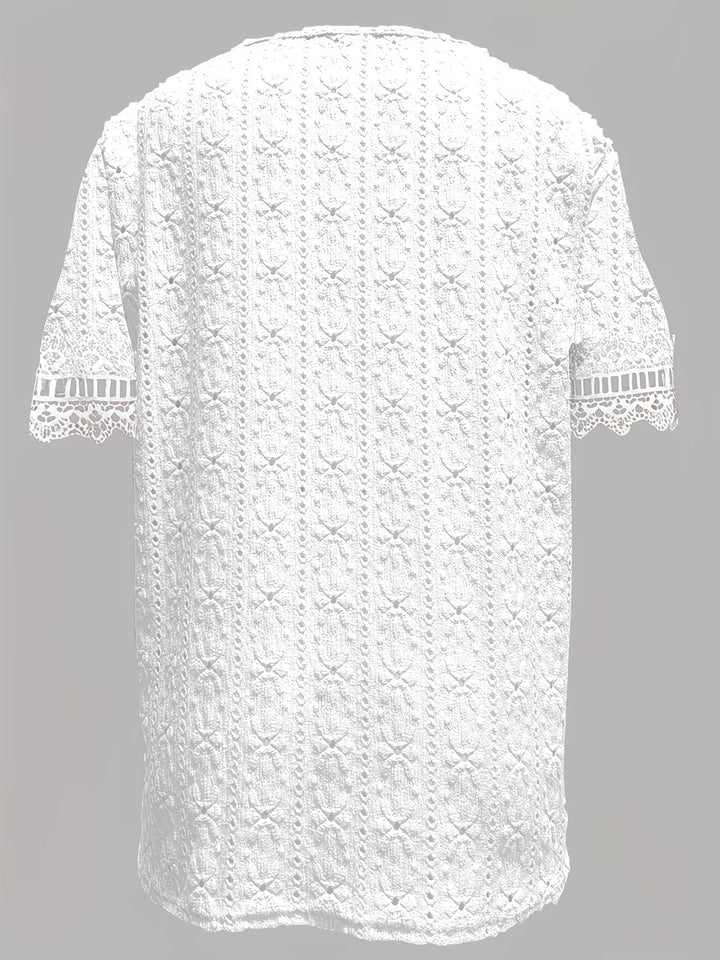 Rickea - Blusa Elegante De Manga Curta