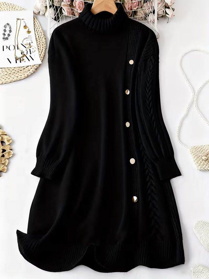 Malkina - Vestido-Camisola Confortável De Manga Comprida