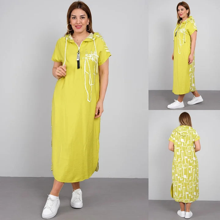 Filiz - Vestido Comprido e Elegante Com Capuz