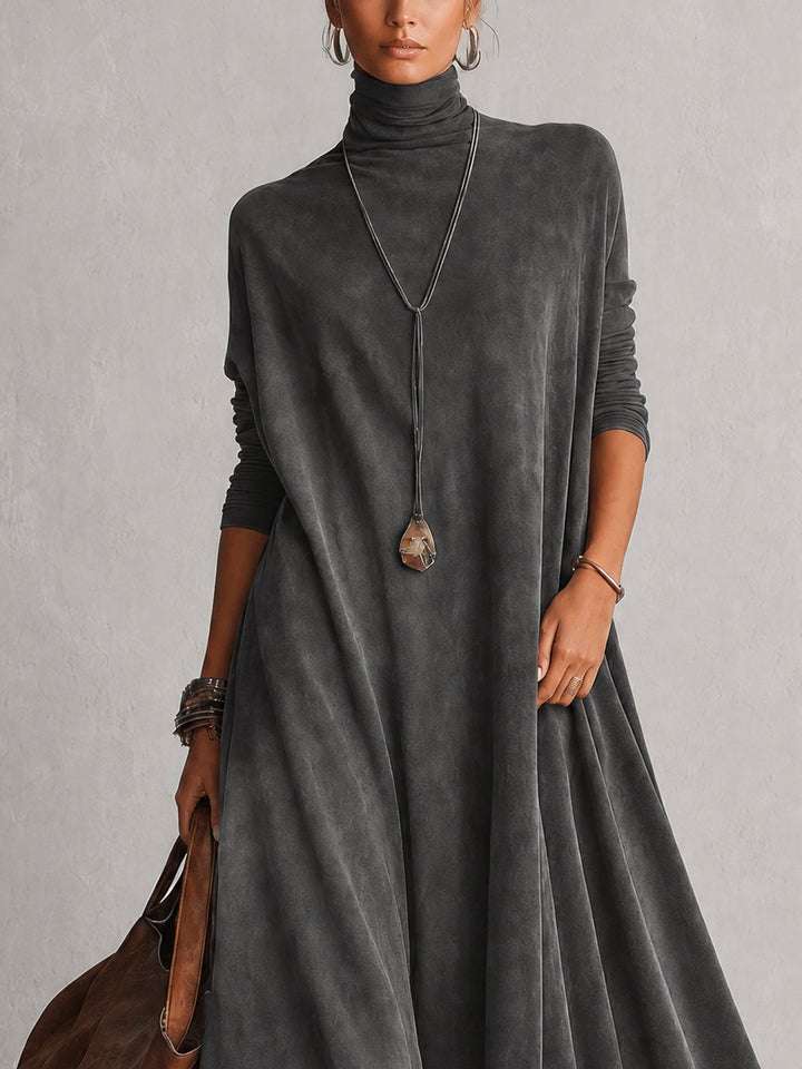Albria - Vestido Maxi de Manga Comprida com Estilo Vintage