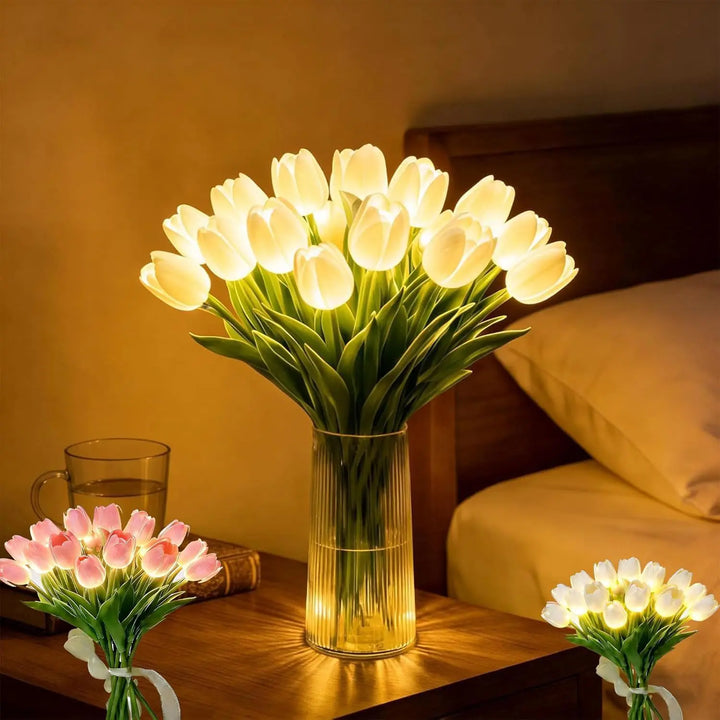 Petaluxe - Elegante Candeeiro LED Em Forma De Vaso De Flores Para Uma Decoração Acolhedora