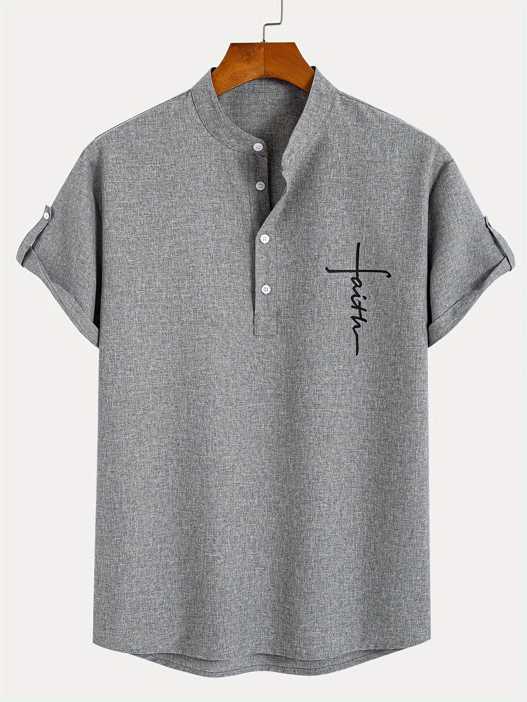 Samuelson - Camisa Elegante De Manga Curta Com Gola