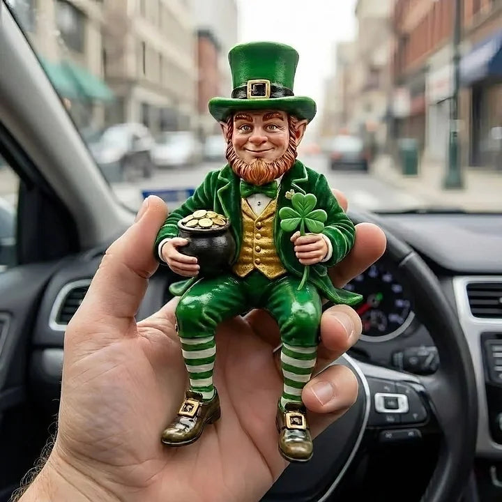 IrishFortune - Estatueta Decorativa de Duende do Dia de São Patrício