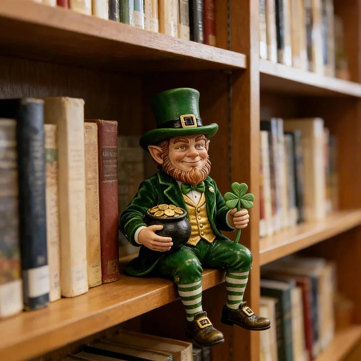 IrishFortune - Estatueta Decorativa de Duende do Dia de São Patrício