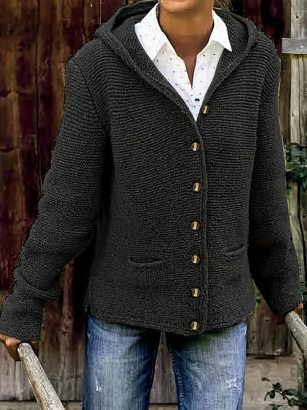 Jadia - Cardigan De Malha Com Mangas Compridas