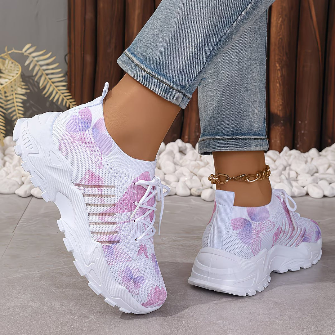 Destinee - Estampado De Borboletas Ténis Com Atacadores
