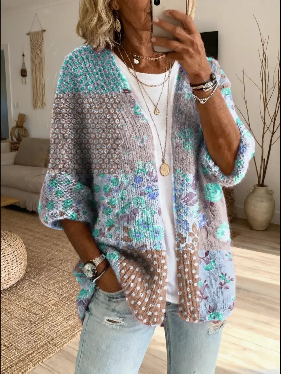 Stevena - Camisola Com Padrão Floral Elegante