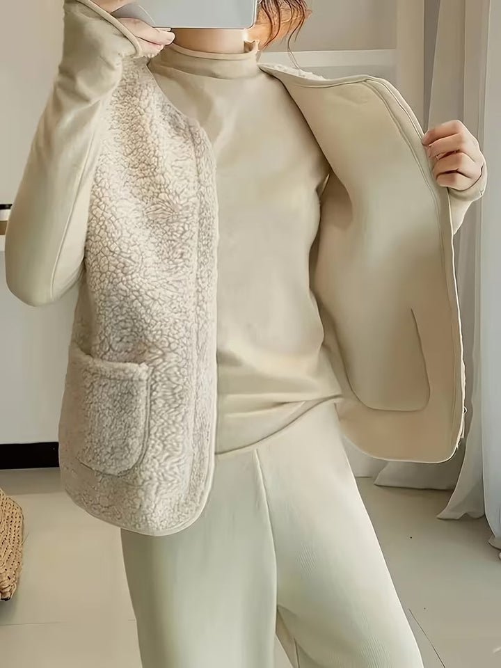 Miona - Colete De Velo Felpudo Com Bolsos