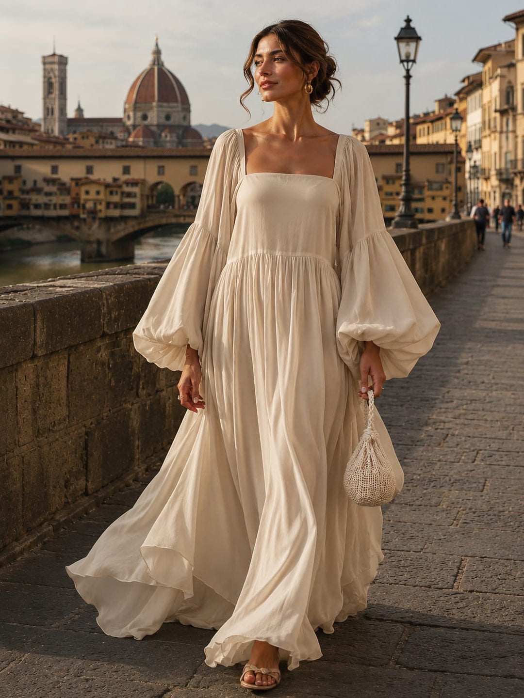 Synila - Vestido Prestige Com Mangas De Lanterna