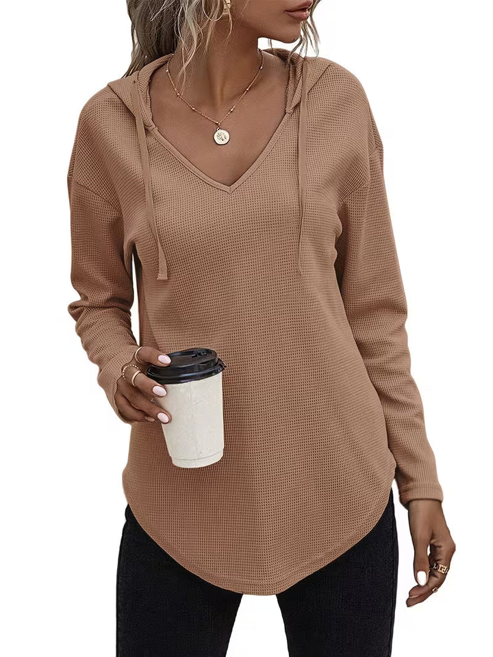 Heydi - Camisola Com Capuz  Manga Comprida e Bainha Curva