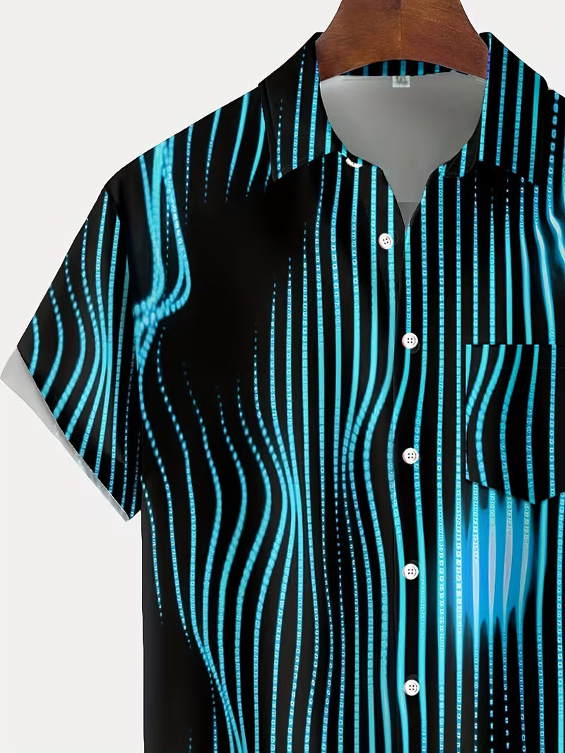 Ludwig - Camisa Casual Com Estampado De Riscas Artísticas
