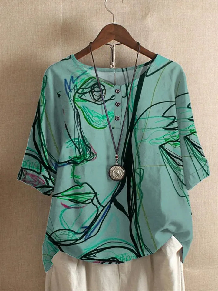Silina - Blusa Com Estampado Abstrato